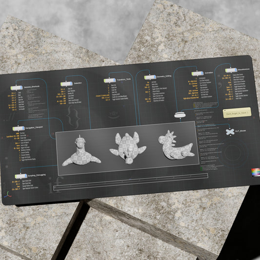 Houdini Keyboard Shortcuts Desk Mat