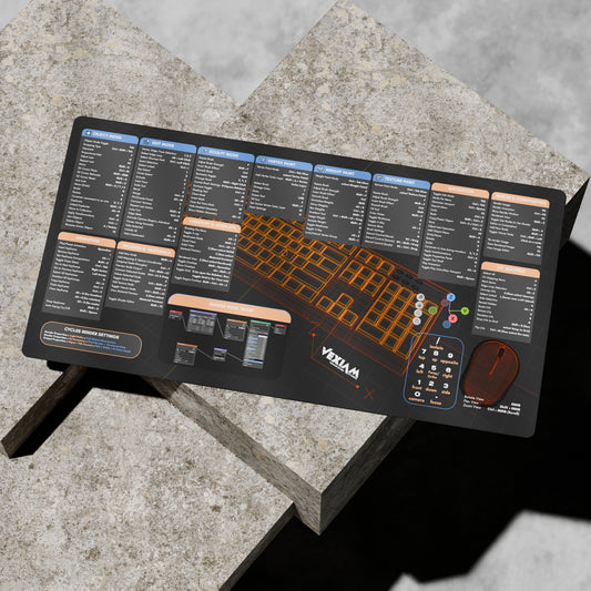 Blender Keyboard Shortcuts Desk Mat